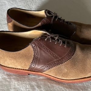 Men’s Vintage Walk-Over Oxford Dress Suede Saddle Shoes Size 13